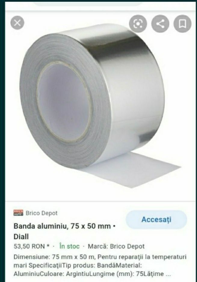 Banda de aluminiu 5cm sau 6.3cm