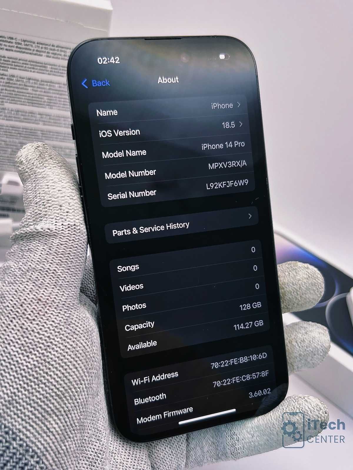 iPhone 14 Pro, 128GB, Black, 100% батерия, КАТО НОВ, ГАРАНЦИЯ!