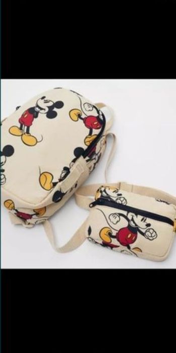 Rucsac cu centura-pormoneu și MICKEY , DISNEY, (Zara) nou, 30x25
