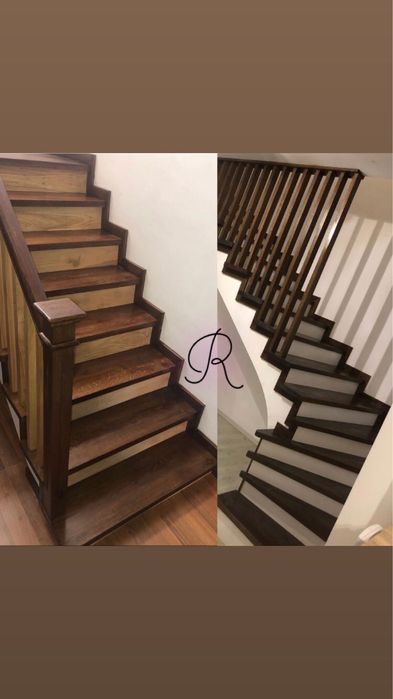 Scara interioara lemn masiv