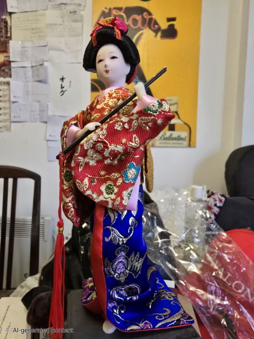 Японска кукла гейша и самурай ръчна изработка/ Japan doll geisha and s
