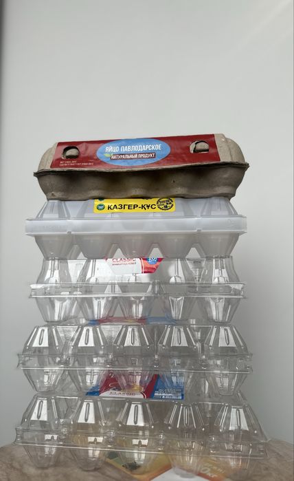 Упаковки от яиц.