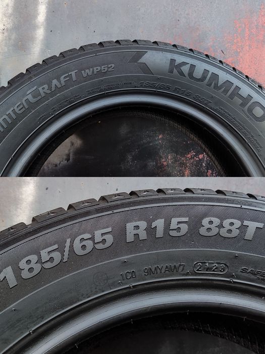 4бр. зимни гуми 185/65/15 Kumho Winter Craft WP52, dot23
dot238
Добро