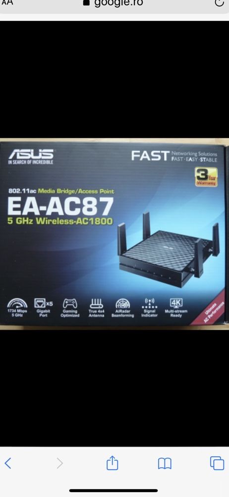 Asus Router / Acces point model EA-AC87
