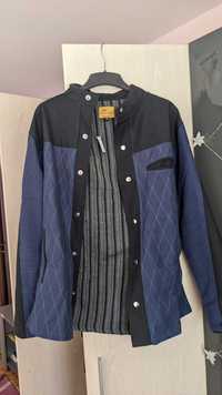 Jachetă / Geacă albastră cu negru