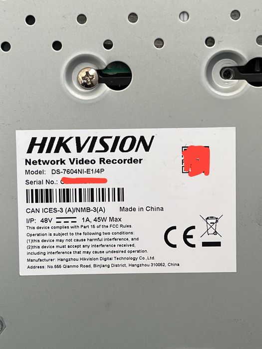 Hikvision NVR DS-7604NI-E1 / 4P + HDD 2tb