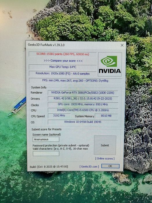 Placa Video ASUS TUF RTX 3080 10gb GDDR6X Nvidia