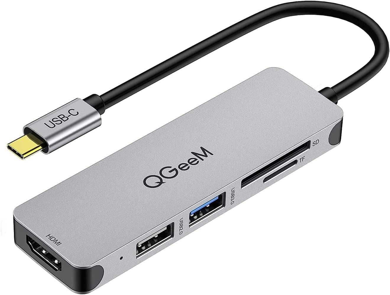 5-в-1 HDMI USB-C хъб QGEEM