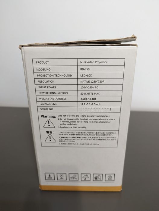 Mini Video proiector Cmuepo RD-850 -Nou-