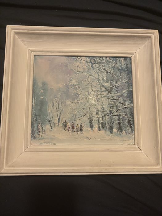 Картина на Евгени Томов - ,,Зимно Пейзажче”