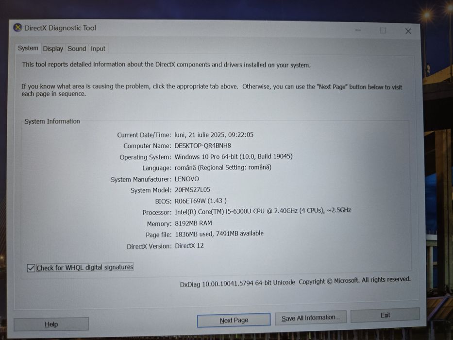 Vând laptop lenovo