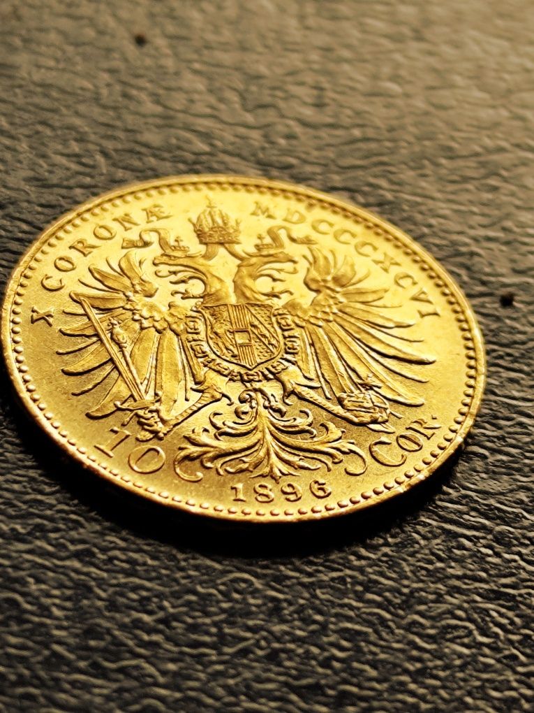 10 corona 1896 год.имп. Франц Йозеф, злато 3.39 гр.,900/1000 (21.6 кар