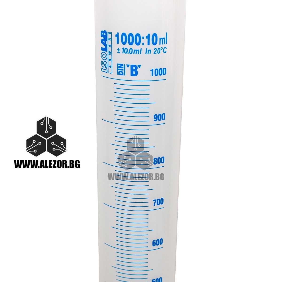 Мерителен цилиндър 1000мл,полипропилен,синя градуировка,Колба,20204240
