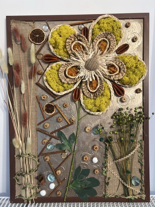 Tablou in relief cu licheni stabilizati 60x45cm
