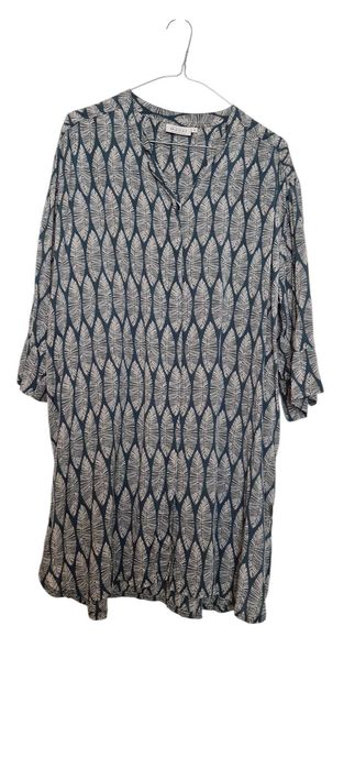 Tunica / camasa lunga din viscoza cu print frunza (femei)