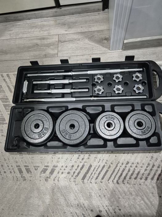 Набор штанга и гантели общий вес 50кг