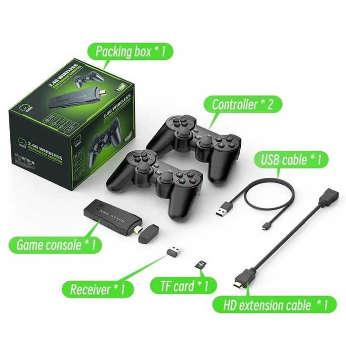 Безжична ретро конзола Game Stick , 20 000 видео игри, 64 GB