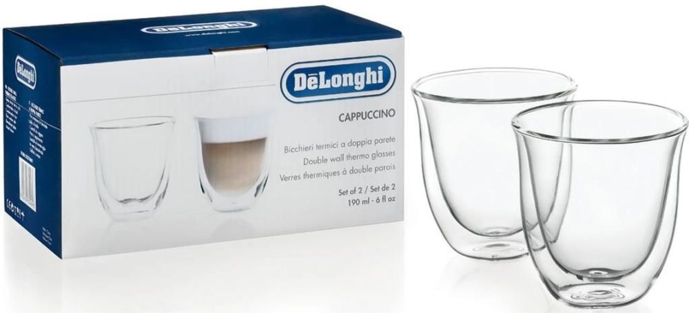 Набор стаканов для кофе DeLonghi DLSC 311 Cappuccino 190 мл (2 шт.)