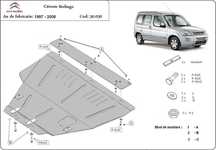 Метална кора под двигател PEUGEOT PARTNER 96-16/CITROEN BERLINGO 97-16