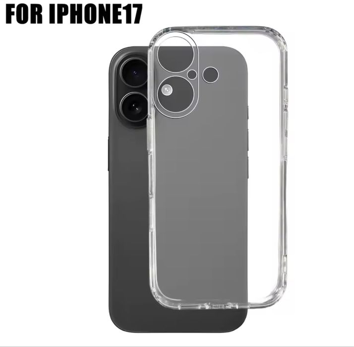 Прозрачен Удароустойчив Силиконов Кейс за Iphone / 17 Pro / 17 Pro Max