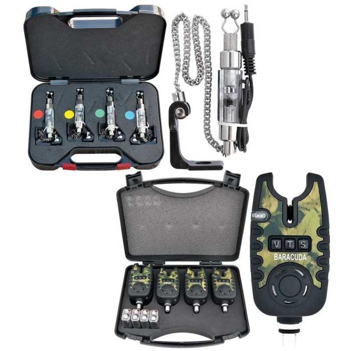 Set 4 swingere cu iluminare + 4 avertizori TLI21 Baracuda si valigete
