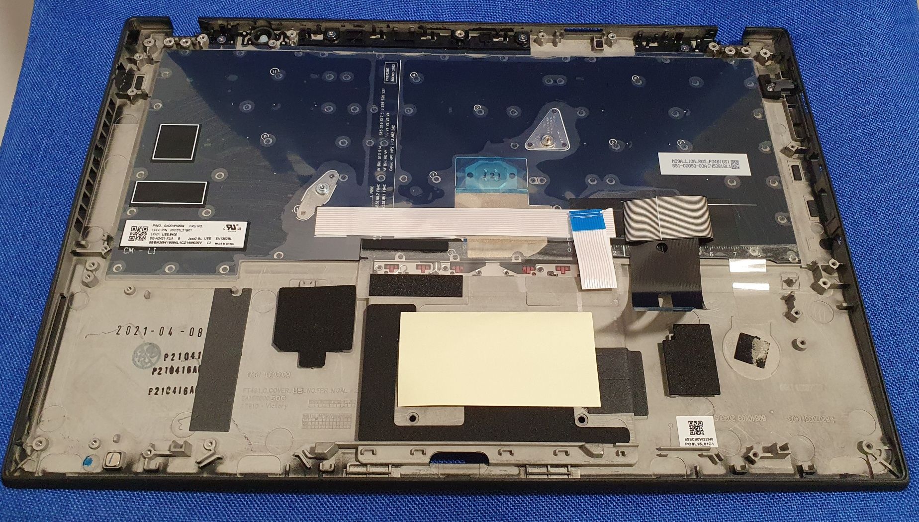 Tastatura Palmrest Laptop Lenovo ThinkPad T14s Gen1 Iluminata US Intl