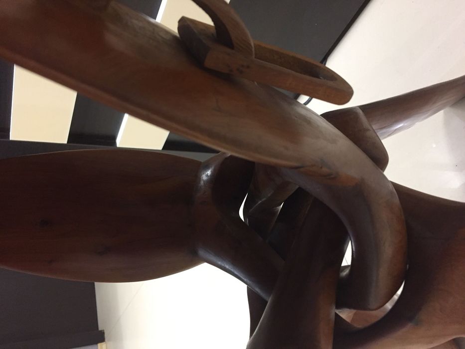 Колекционерска винтидж африканска масичка от тиково дърво