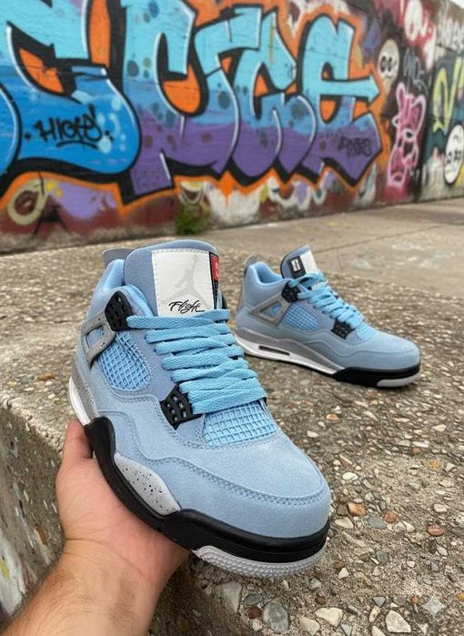 Adidasi Jordan 4 Retro University Blue - Adidasi Unisex Premium