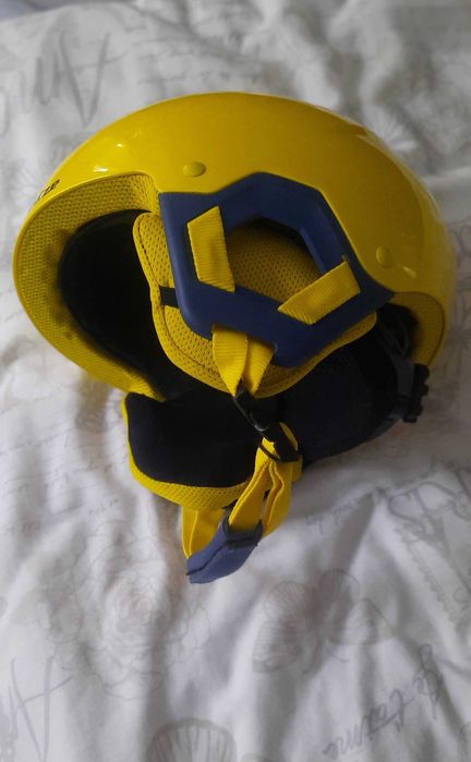 Детска ски каска Wedze H KD 500 (Decathlon); Жълта/сини елементи