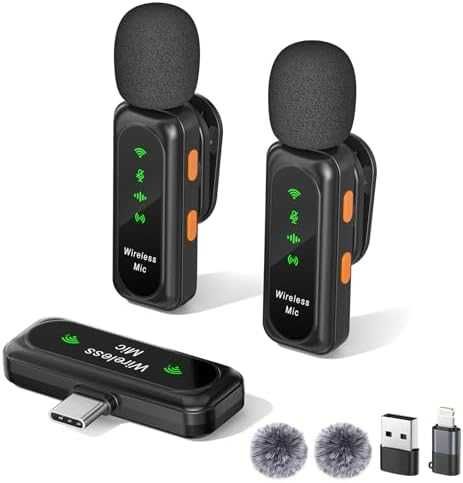 Нов Безжичен микрофон за iPhone/Android с шумопотискане и LED дисплей