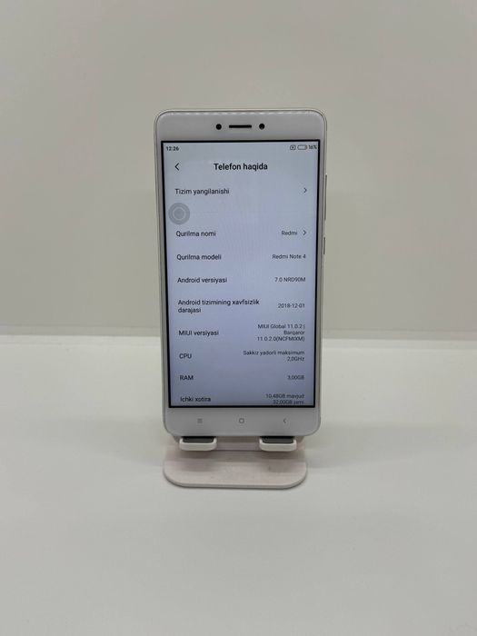 Redmi note 4 sotiladi dastavka bor