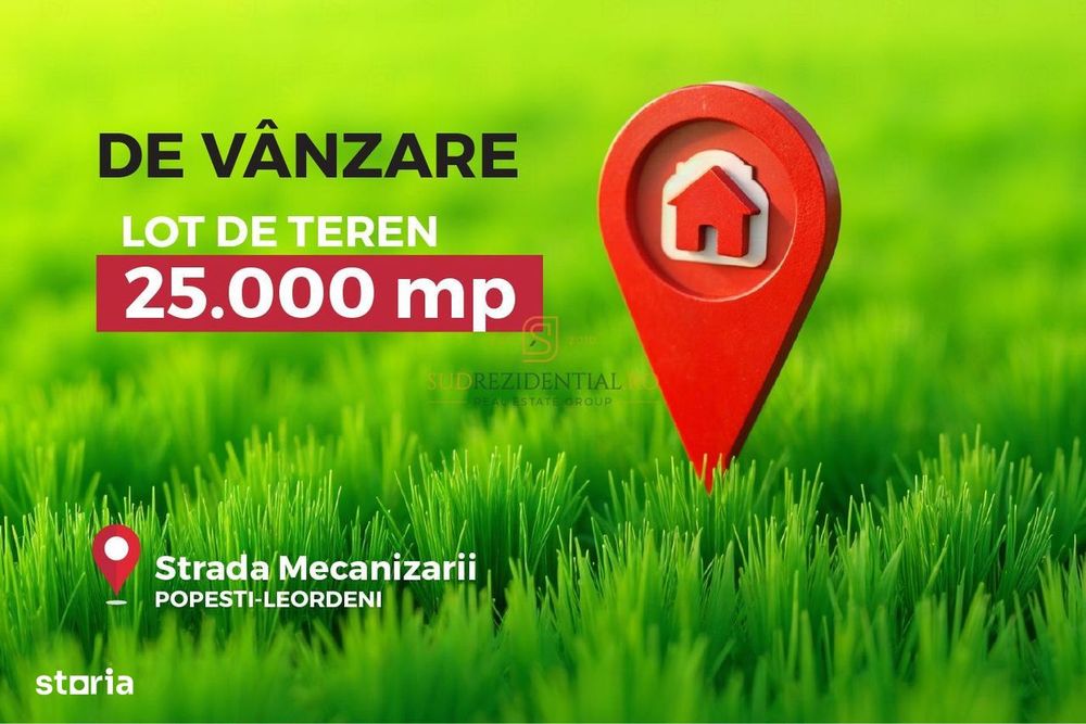 Teren generos in Sudul Capitalei, 25.000 mp, langa Berceni si nod ruti
