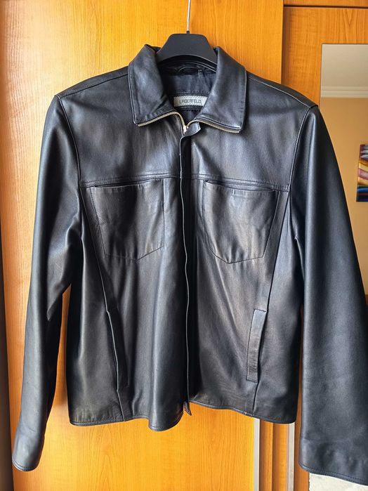 мъжко кожено яке LAGERFELD Original. Size L 100% Leather