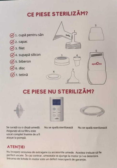 Pompa de sân electrica dubla- Spectra S2 Plus