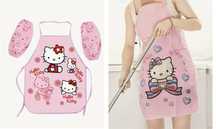 Hello Kitty Престилка с ръкави , сладък дизайн за кухня и рисуване
