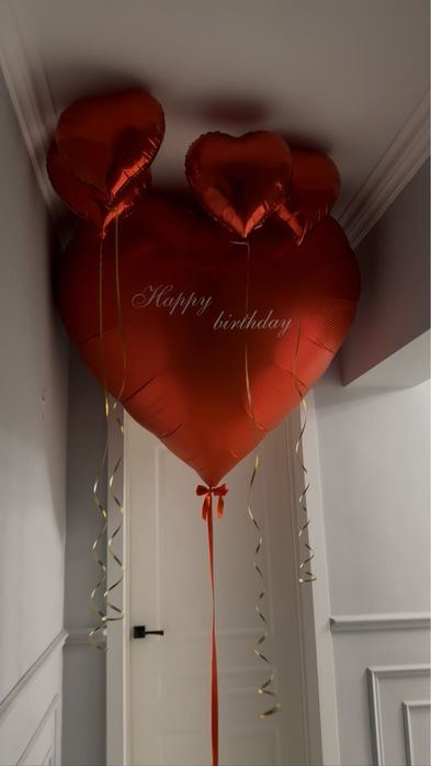 Гигант шары розовые и красные 160см