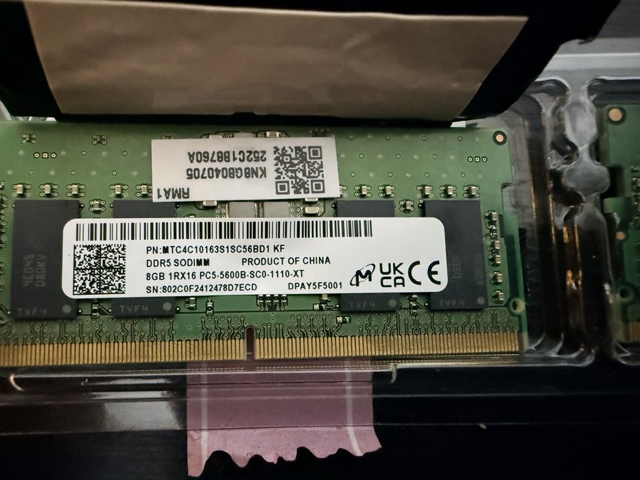 Memorie Laptop 16GB RAM 2x8GB DDR5 SODIMM ( Micron Technology)