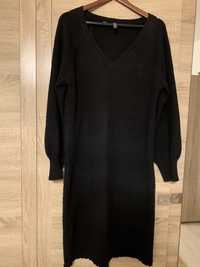 Vand rochie neagra tricotata cu anchior marime 46