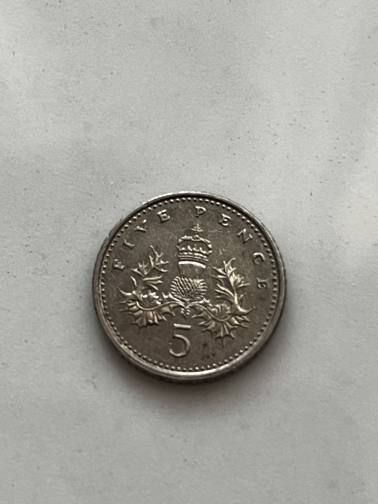 Moneda 5 pence 1995