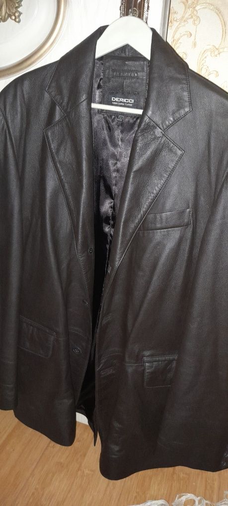 Брендовый кожаный пиджак