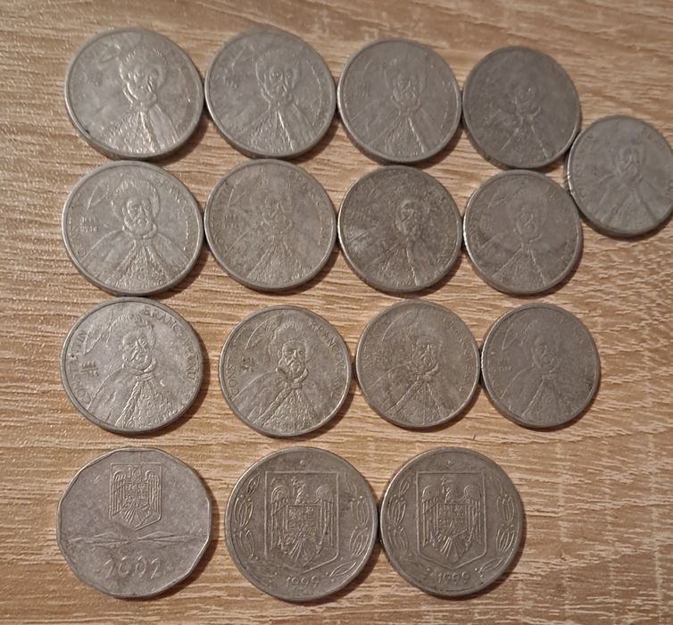 Monede vechi de colectie 5000 lei 2002, 500 lei 1999, 1000 lei