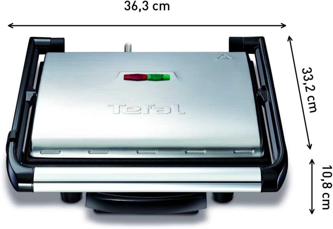 Скара Tefal Inicio - GC241D38, 2000W, незалепващо, оребрена, сребриста