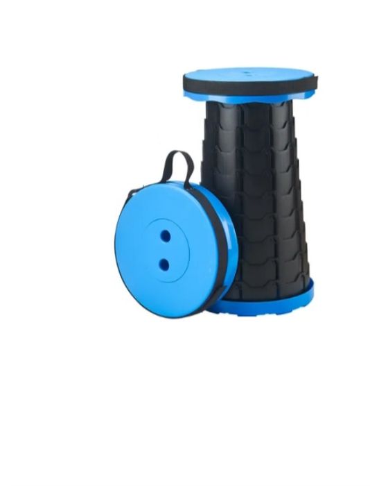 Scaun camping, Mmgoqqt, Plastic,Pliabil,Negru/Albastru.Profesional.nou