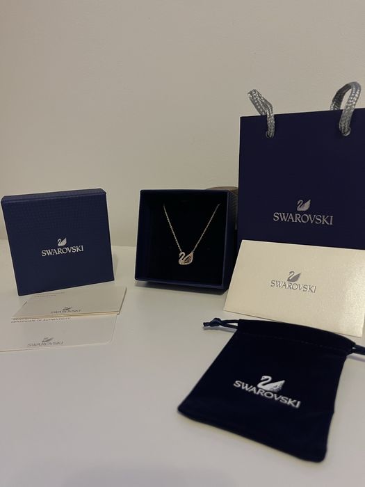 Colier Swarovski Swan Rose Gold