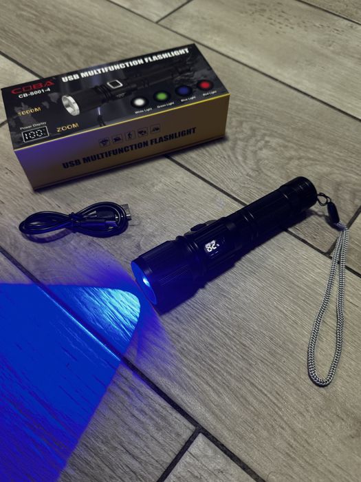 Lanterna cu led colorat, acumulator 8800mAh/ afișaj electronic