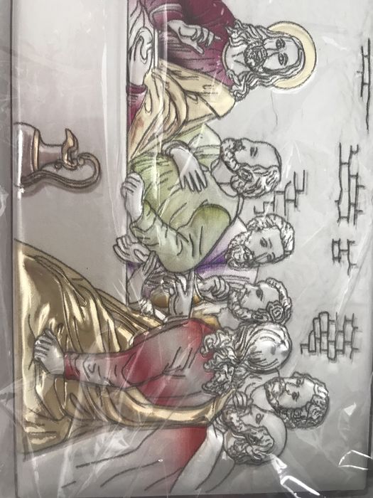 Icoana Cina cea de Taina - facuta din argint 925