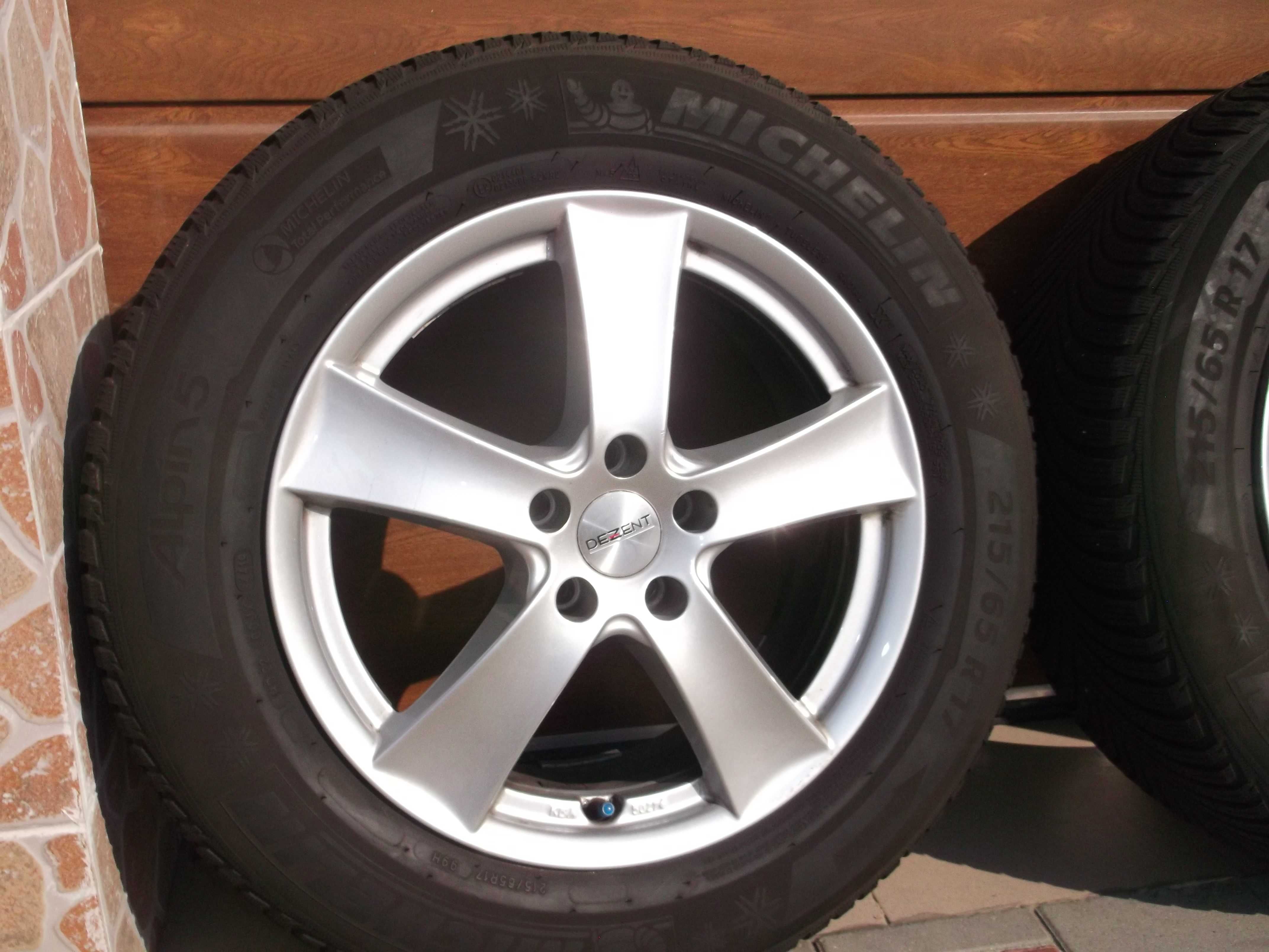 4x Jante Aliaj de 7,5x17", 5x112, ET-40 cu Anvelope Iarna Michelin