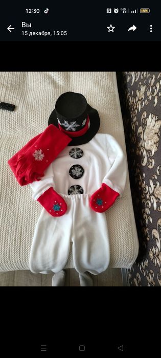 Продам новогодний костюм снеговик