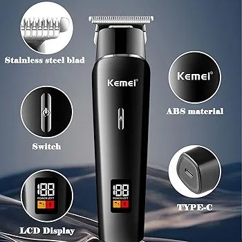 Професионална машинка за подстригване Kemei KM-1113 с LED дисплей