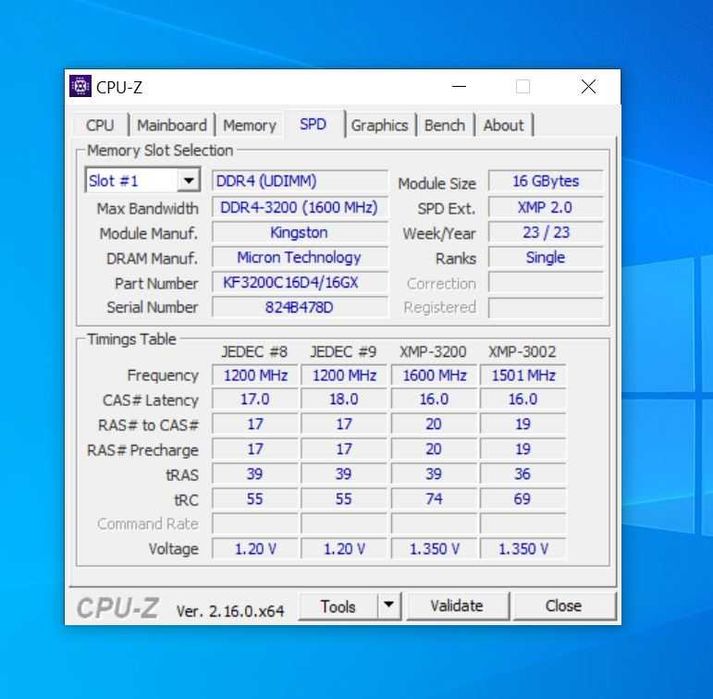 Memorie RAM PC 16Gb DDR4 3200MHz